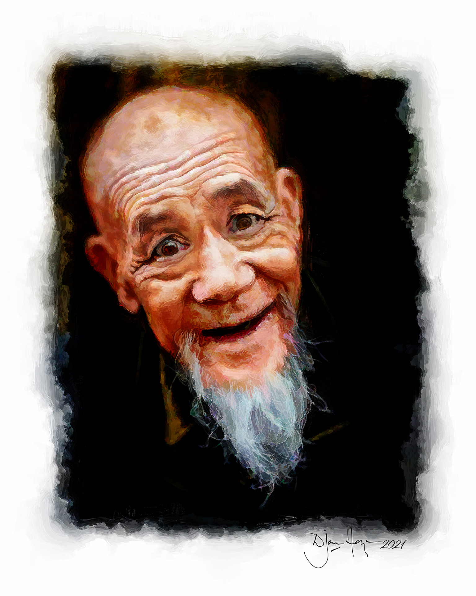 character-studies uncle-po-who-told-such-fantastic-stories portrait